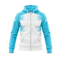 Hoodie Unisex Biru Muda Dengan Garis V-Neck Merah Putih Untuk Penggemar NRL Jersey Tim NRL Jersey Klub NRL