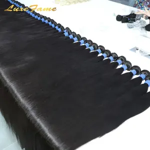 Guangzhou Cabelo Duplo Osso Desenhado Yaki Cabelo Humano Liso, 10a Pacote de Cabelo Peruano Virgem, Fralda 5 Black Star Hair Weave