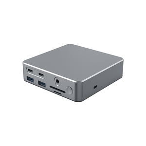 อะแดปเตอร์อะลูมิเนียม USB-C 4K รองรับจอแสดงผลคู่ พร้อมพอร์ต PD 100W  RJ45 1000Mbps 14 in 1 รองรับฟังก์ชัน <span class=keywords><strong>Apple</strong></span> MST - Product Image 6