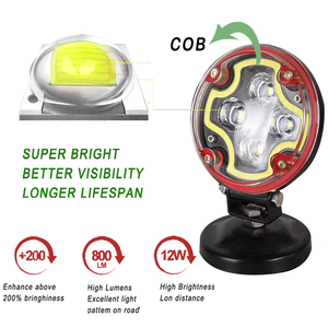12V LED Moto Phare Scooter Brouillard Projecteur Moto ATV Feux Diurnes Voiture DRL Tête Lampe Spot Lumière - Product Image 1