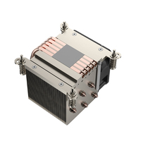 COOLSERVER CS-115X-2UR65 12V Dissipateur thermique fin en cuivre et aluminium, silencieux, avec deux roulements à billes, radiateur, refroidisseur d'air pour processeur, ventilateur de boîtier d'ordinateur
