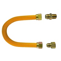 Tuyau flexible de gaz jaune Appareil résidentiel Tuyau de raccordement au gaz Séchoir et conduites de gaz pour poêle et cheminée