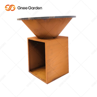 Barbecue au charbon de bois Gnee pour l'extérieur, foyer rustique, dispositifs de sécurité anti-évacuation d'oxygène et de flamme haute pression, taille personnalisée, acier Corten