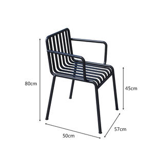 Ensemble table et chaises de balcon pour influenceurs, idéal pour l'extérieur, la cour, les cafés, les salons de thé et les bars, en fer forgé simple. - Product Image 6