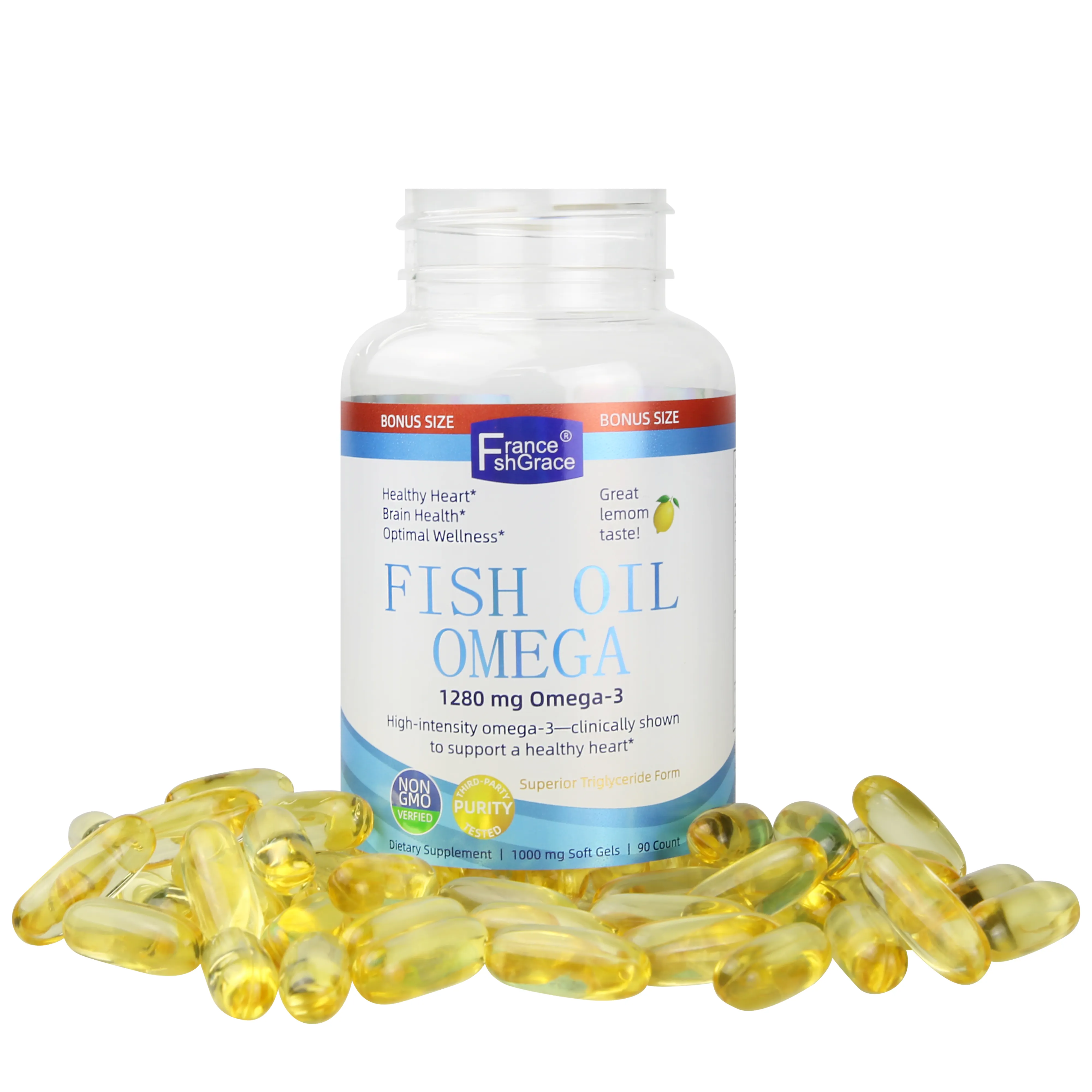 Wholesale DHA Supplement Multi-vitamin Omega-3 Enhance Immunity Protect Heart Health Gel Fish Oil Capsules