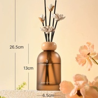 2025 gros bouchon en bois brun diffuseur bouteille luxe emballage personnalisé bâton de rotin naturel diffuseur de roseau