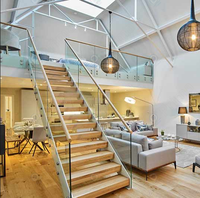 Fournisseur direct d'usine, escalier droit complet en acier, kit d'escalier droit sur mesure, hauteur et largeur personnalisées