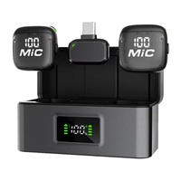 Mikrofon Nirkabel Logam Omni-directional Portabel M3 Mini 48kHz 24bit Kapsul Kondensor MEMS Digital Tipe-C untuk Video Luar Ruangan