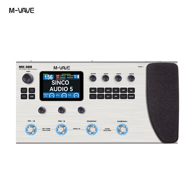 M-VAVE MK-300 Guitar Bass AMP Modeler/Effects Processor with Drum Machine and Volume Pedal