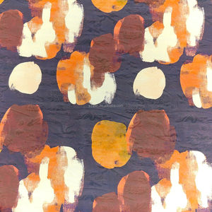 Superventas Rayón/Nylon Jacquard Efecto de pintura al óleo Tela impresa digital para vestido de mujer - Product Image 2