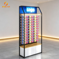 Présentoir et armoire autoportants modernes à LED pour téléphones portables - Montage facile et portable pour les magasins de détail