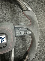 Volant en cuir et fibre de carbone personnalisé pour Audi A6 A3 A4 A5 Q5 RS3 RS7 Q7 C6 C8 A8 S6 S7 2018-2024