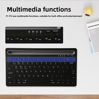 Clavier sans fil double mode rechargeable 2,4G BT avec fente pour carte, silencieux, portable, souris intégrée, en stock, ergonomique