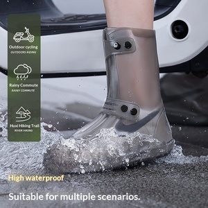 Bottes de <span class=keywords><strong>pluie</strong></span> en PVC 97YH en gros pour hommes et femmes, imperméables, antidérapantes, pour jours de <span class=keywords><strong>pluie</strong></span>, chaussures épaissies résistantes à l'usure, couvre-chaussures pour enfants - Product Image 2
