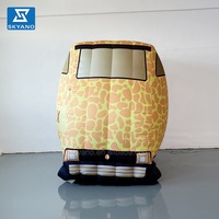 Publicité gonflable personnalisée de modèle de ballon de voiture de dessin animé de voiture de simulation