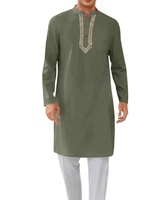 Robe islamique, thobe musulman avec poche zippée, vêtements islamiques pour hommes, couleur unie, design arabe, robe Daffah, robe saoudienne