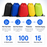 Tas Serut Promosi dengan Logo, Tas Ransel Olahraga 420D, Tas Ransel Serut untuk Gym, Dapat Didaur Ulang, Dapat Digunakan Kembali, Polos