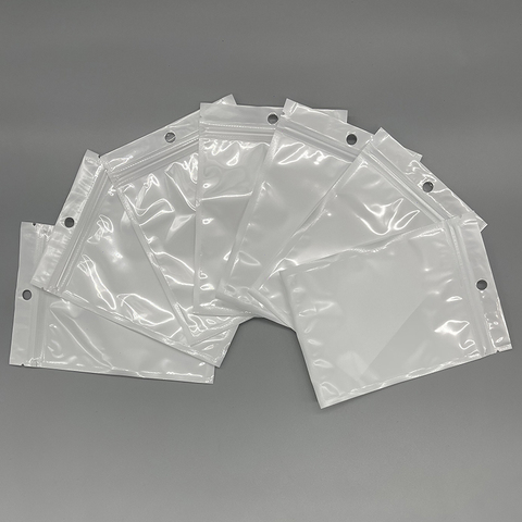 Customized Logo Pearl Film Zipper Sealed Bag Transparent Waterproof Sealed Zipper Bag With Bone Strip