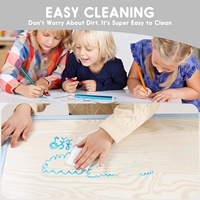 Ensemble table et chaises pour enfants SINKIPA, bureau réglable en hauteur, 6 places, pour les enfants de 3 à 8 ans, pieds antidérapants, respectueux de l'environnement, école/garderies/maison