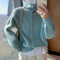 Haute qualité nouveau pull à manches longues col roulé dames pull décontracté tricoté Cardigan vêtements pour femmes