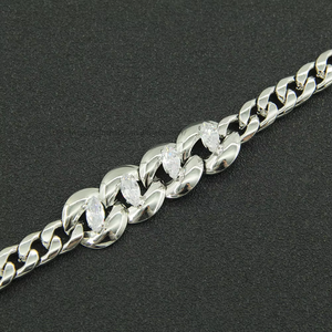Double <b>Cuban</b> <b>Chain</b> Bead <b>Chain</b> Decorative Necklace Accessory Pendant, Personalized Babes Stacked Collarbone <b>Chain</b> Tanjing - Product Image 3