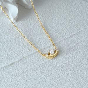 Collar CANNER de Plata de Ley 925 con Perla Clásica y Ojo de Diablo, Joyería Brillante con Circonitas, Collar de Oro de 18k para Mujer - Product Image 3