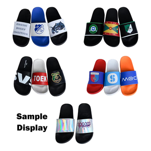 Comodi colori multipli Logo personalizzato PVC per interni ed esterni pantofole scivoli sandali per uomo <span class=keywords><strong>e</strong></span> donna Custom slide - Product Image 5