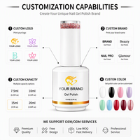 Kit de vernis gel marque privée 120 couleurs en gros, gel UV pour peinture d'ongles, gel à ongles sans TPO HEMA, fournisseur pour salons de manucure