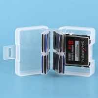 SUNSHING - Estuche Protector Transparente para Tarjetas SD, Estuche de Plástico para Tarjetas Micro SD, Soporte para Tarjetas de Memoria para 8 Tarjetas SD, SDXC, SDHC, TF, CF, Estuche Compacto