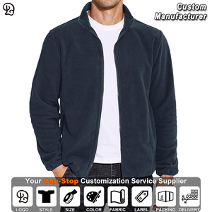 Chaqueta <span class=keywords><strong>polar</strong></span> suave personalizada para hombre, ligera, con cremallera completa, informal, al aire libre para senderismo, abrigo cálido de otoño e invierno con 2 bolsillos laterales profundos - Product Image 6