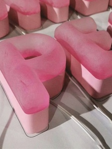 Letras Esféricas Luminosas de Gelatina de Cristal de Colores, Acero Inoxidable, Acrílico, Acabado Arenado, Directo de Fábrica - Product Image 5