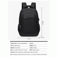 Grand Sac à Dos Unisexe Oxford Tendance Imperméable Antivol Décontracté Sportif Pas Cher pour Étudiant Universitaire avec Port USB pour Voyage
