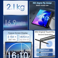 Ordinateur portable MSI Summit Intel Ultra7 avec écran tactile Windows, 32 Go de RAM DDR5, 1 To de SSD, 16 pouces/13 pouces, ordinateurs portables professionnels