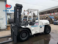 Chariot élévateur à fourche TCM FD100 10 tonnes d'occasion à vendre, chariot élévateur diesel lourd de haute qualité d'occasion