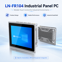 Computadora HMI Resistente de 10.4 Pulgadas con Pantalla Táctil Capacitiva, Interfaz de Máquina Windows/Linux, Compatible con Windows/Linux, PC Táctil Industrial