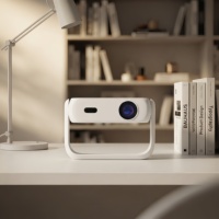 Projecteur de cinéma maison HTPNEO N6 LCD LED 2 pouces 200 ANSI HIFI Stéréo à courte focale 720P, portable et compatible Internet