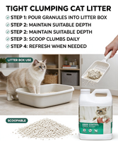 Litière pour chat à agglomération forte, contrôle des odeurs, parfum frais, granulés d'argile à pelleter, disponible en marque privée OEM