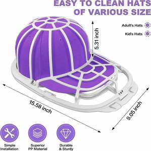 New Design Hat Washer Frame Washing Cage Hat Shapers Cleaning Protector Racks <b>Baseball</b> <b>Cap</b> Washer for Washing Machine Dishwasher - Product Image 2