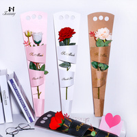 Boîte d'emballage pour fleurs, bouquet de roses, matériel d'emballage pour fleuristes, fournitures pour la Saint-Valentin, mariage, fête