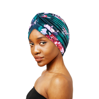 Le nouveau chapeau turban musulman indien plissé à imprimé dégradé de juding TJM-45