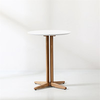 Mobilier de cuisine moderne 2 places, vente en gros, Table à manger ronde en bois naturel avec chaises