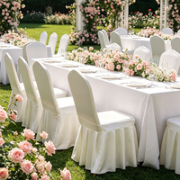 Custom Hotel Wedding Banquet Pleated Skirt Chair Covers (Spandex/Polyester) Wholesale Ideal for Parties, Birthday Events More