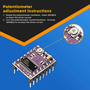 DRV8825 สเต็ปเปอร์มอเตอร์โมดูลไดร์เวอร์พร้อมฮีทซิงค์สำหรับเครื่องพิมพ์ 3D CNC RAMPS 1.4 StepStick 4-Layer PCB การควบคุมกระแสไฟสูง - Product Image 4