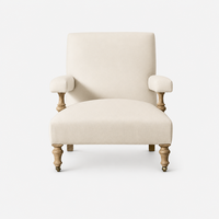 Fauteuil de luxe artisanal avec dossier parfaitement inclinable, accoudoirs et assise rembourrés pour villa et appartement de vacances