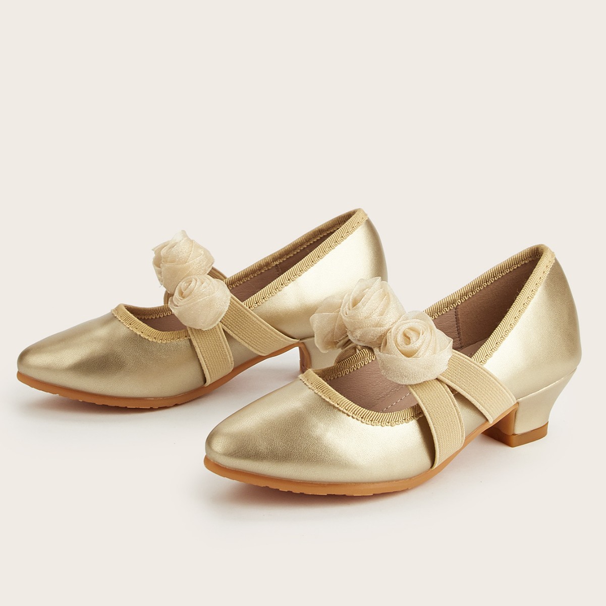 slim fit dress slacks Rose Gold Glitter Ankle Strap Pump – Ally Shoes