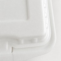 Boîte à lunch jetable en polystyrène isolée à 3 compartiments, en mousse blanche haute résistance, avec couvercle antichoc pour événements