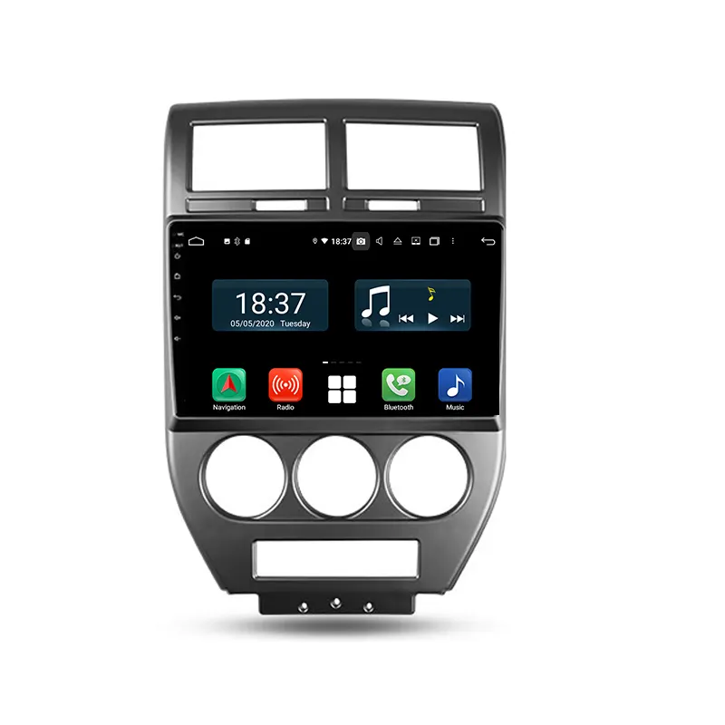 Klyde-reproductor de dvd estéreo para coche, pantalla táctil completa de 10,1 pulgadas, para Compass 2007 a 2010, android 10,0, px5, 128gb, vídeo para coche