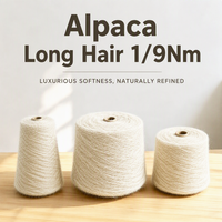 Expédition rapide, fil à crocheter durable, léger, moelleux, duveteux, élastique, style nuageux, 1/9 Nm, alpaga, cheveux longs
