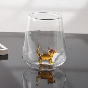 Vaso de Cerveza de Vidrio con Figura de Gato - Regalo para <span class=keywords><strong>Amantes</strong></span> <span class=keywords><strong>del</strong></span> <span class=keywords><strong>Vino</strong></span>, Gran Venta - Product Image 5