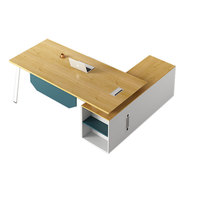 Bureau de direction minimaliste moderne, ensemble table et chaise pour un seul patron, série simple, mobilier de bureau